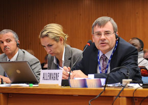 Germany's councillor speaks at the ITU Council 2009 -Source:  ITU / V. Martin (Compulsory)